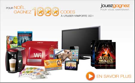 Concours spécial noël sur jouer gagnez